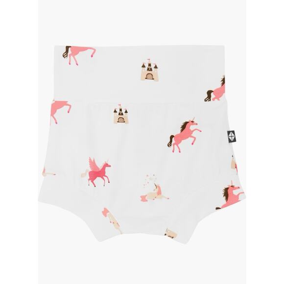 Kyte Baby Unicorn Bummie Shorts Size 0-3 Mo Pink White NWT IN BAG - Picture 1 of 2